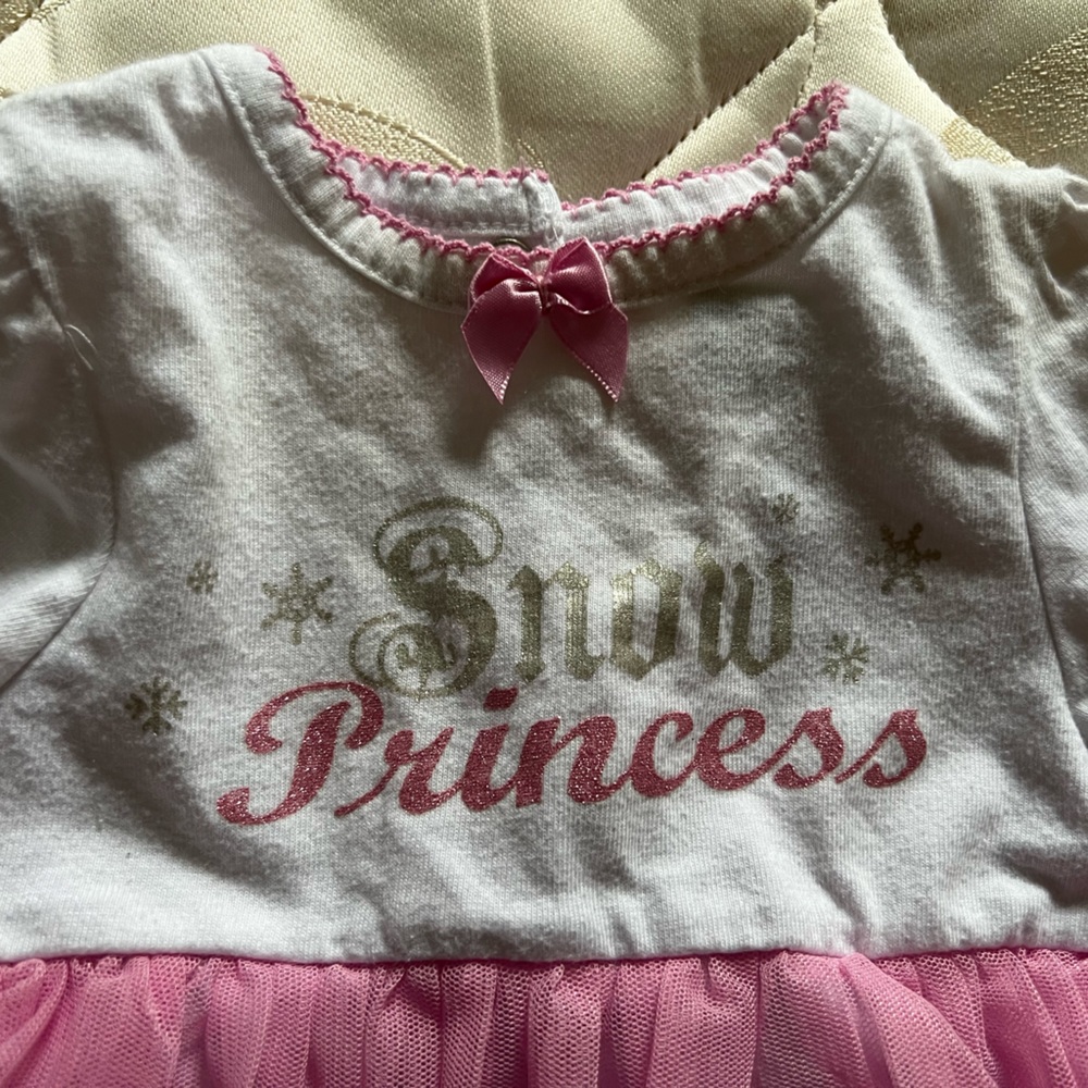 Long sleeve onesie with tutu attached